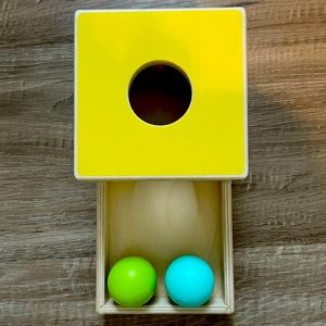 Lovevery Wood Ball Drop Box with Wood Ball Set